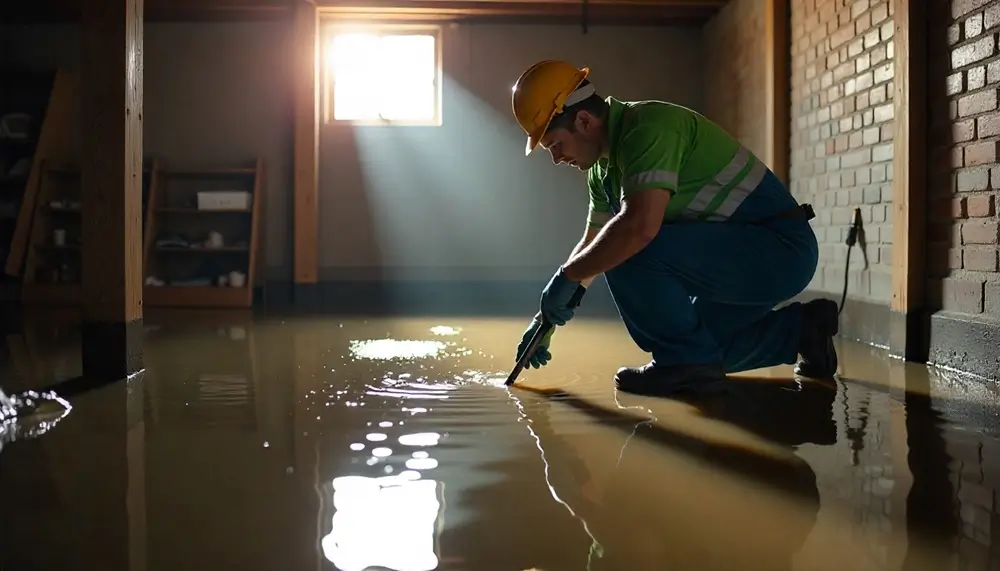 Professional water damage restoration services in New Salisbury, IN